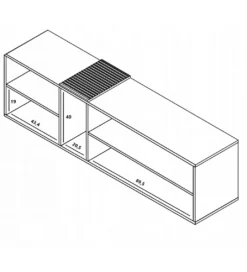 Stolik pod TV wiszący VANTA 160 cm antracyt mat*Polski Design ML Sale