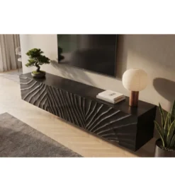 Stolik pod TV wiszący ZEUS Scorpion 200 cm drewno mango*Invicta Interior Best