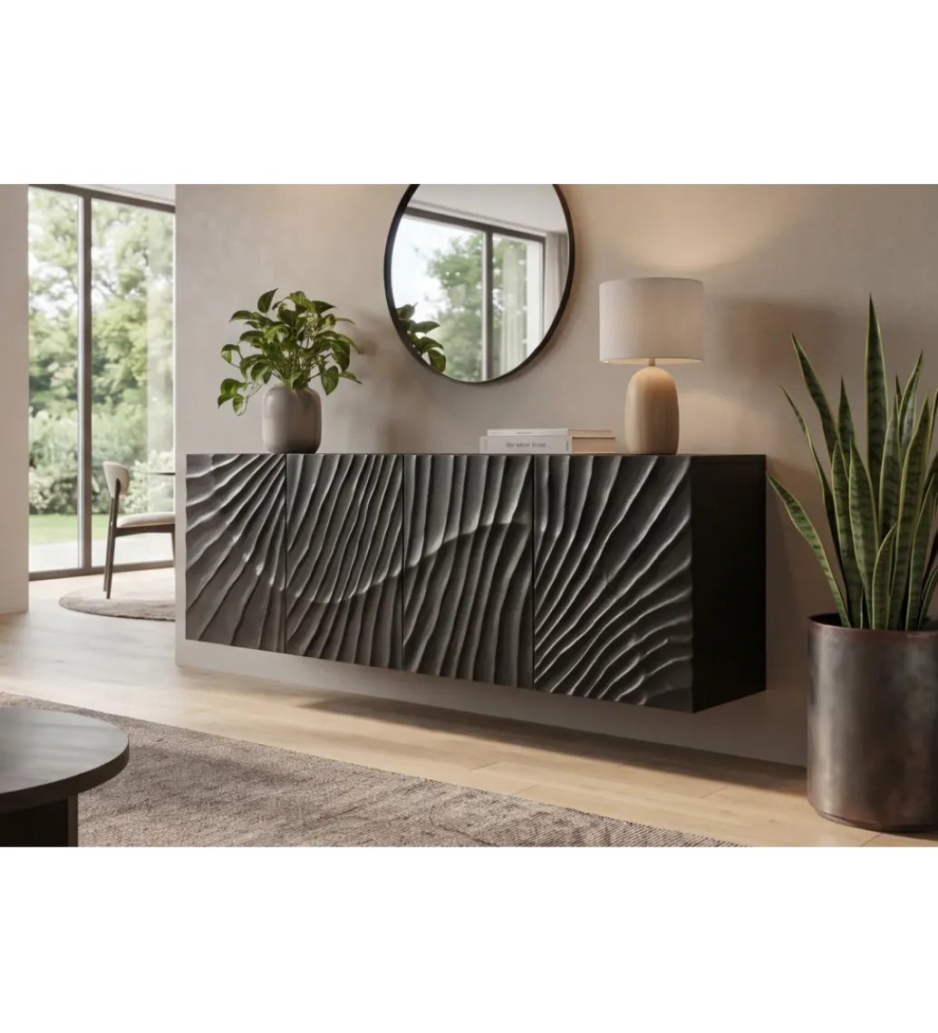 Stolik pod TV wiszący ZEUS Scorpion 177 cm drewno mango*Invicta Interior Online