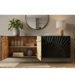 Stolik pod TV wiszący ZEUS Scorpion 177 cm drewno mango*Invicta Interior Online