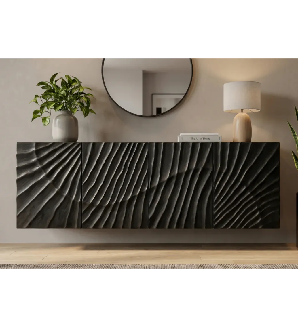 Stolik pod TV wiszący ZEUS Scorpion 177 cm drewno mango*Invicta Interior Online