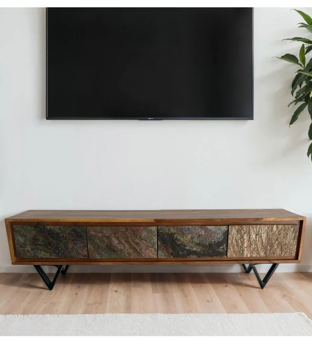Stolik pod TV WOHNLING 160 cm drewno sheesham*WOHNLING, GERMANY Hot