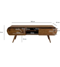 Stolik pod TV WOHNLING 160 cm drewno sheesham*WOHNLING, GERMANY Outlet