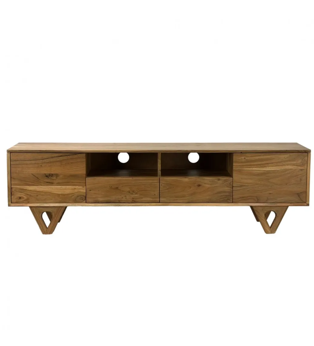 Stolik pod TV WOHNLING 160 cm drewno akacja*WOHNLING, GERMANY New