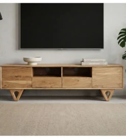 Stolik pod TV WOHNLING 160 cm drewno akacja*WOHNLING, GERMANY New