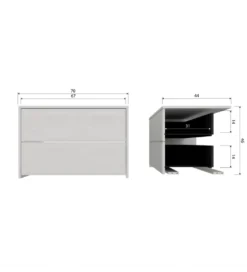 Stolik pod TV YISSA 70 cm szara*WOOOD Online