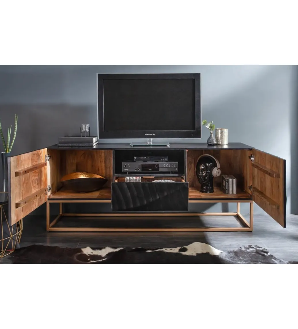 Stolik pod TV ZEUS Scorpion 160 cm drewno mango*Invicta Interior Sale