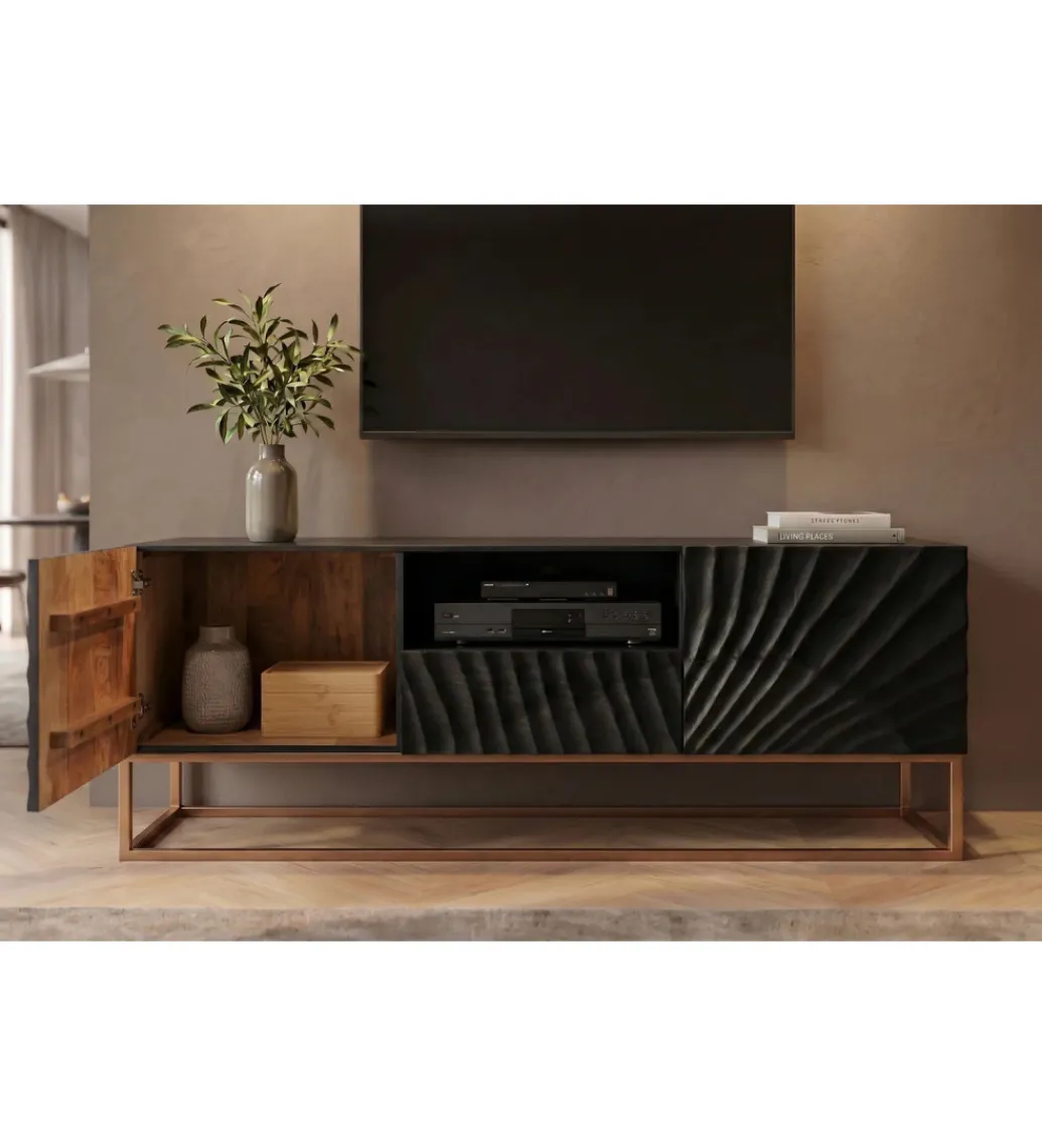 Stolik pod TV ZEUS Scorpion 160 cm drewno mango*Invicta Interior Sale