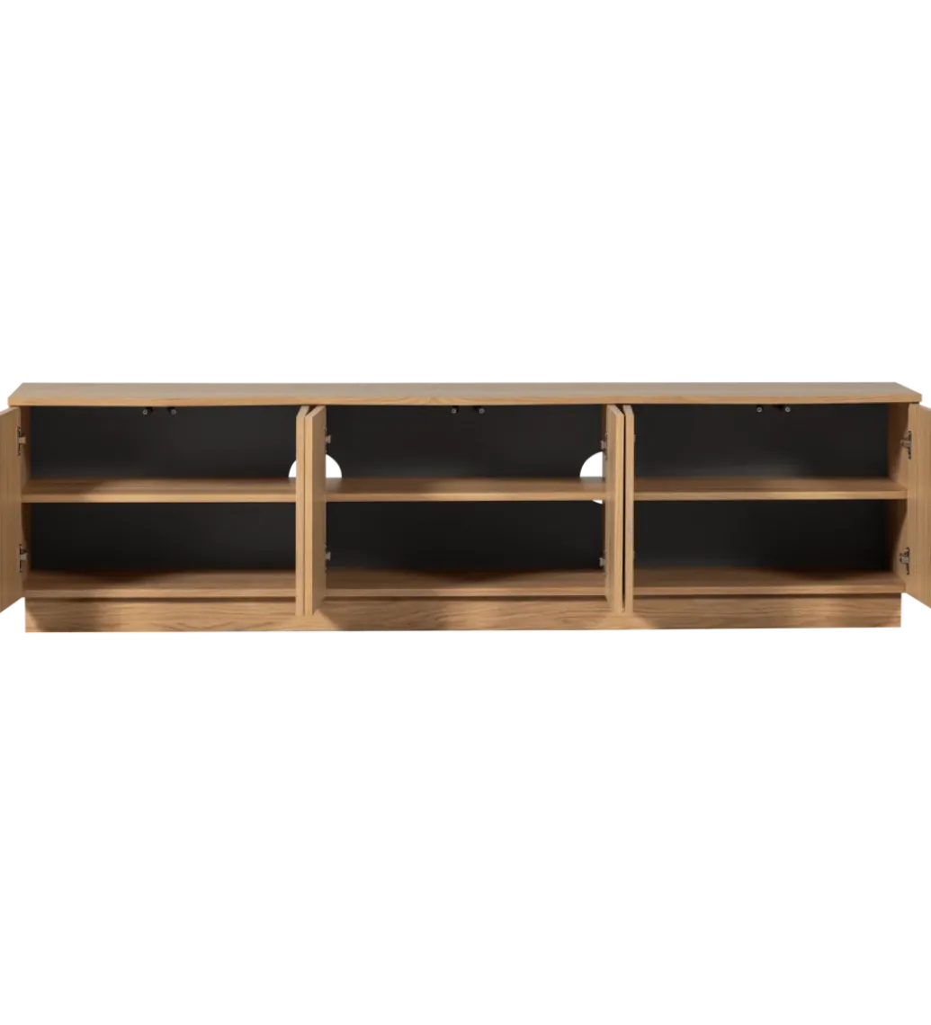 Stolik pod TV ZUMA 200 cm drewno dębu naturalna*WOOOD New