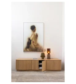 Stolik pod TV ZUMA 200 cm drewno dębu naturalna*WOOOD New