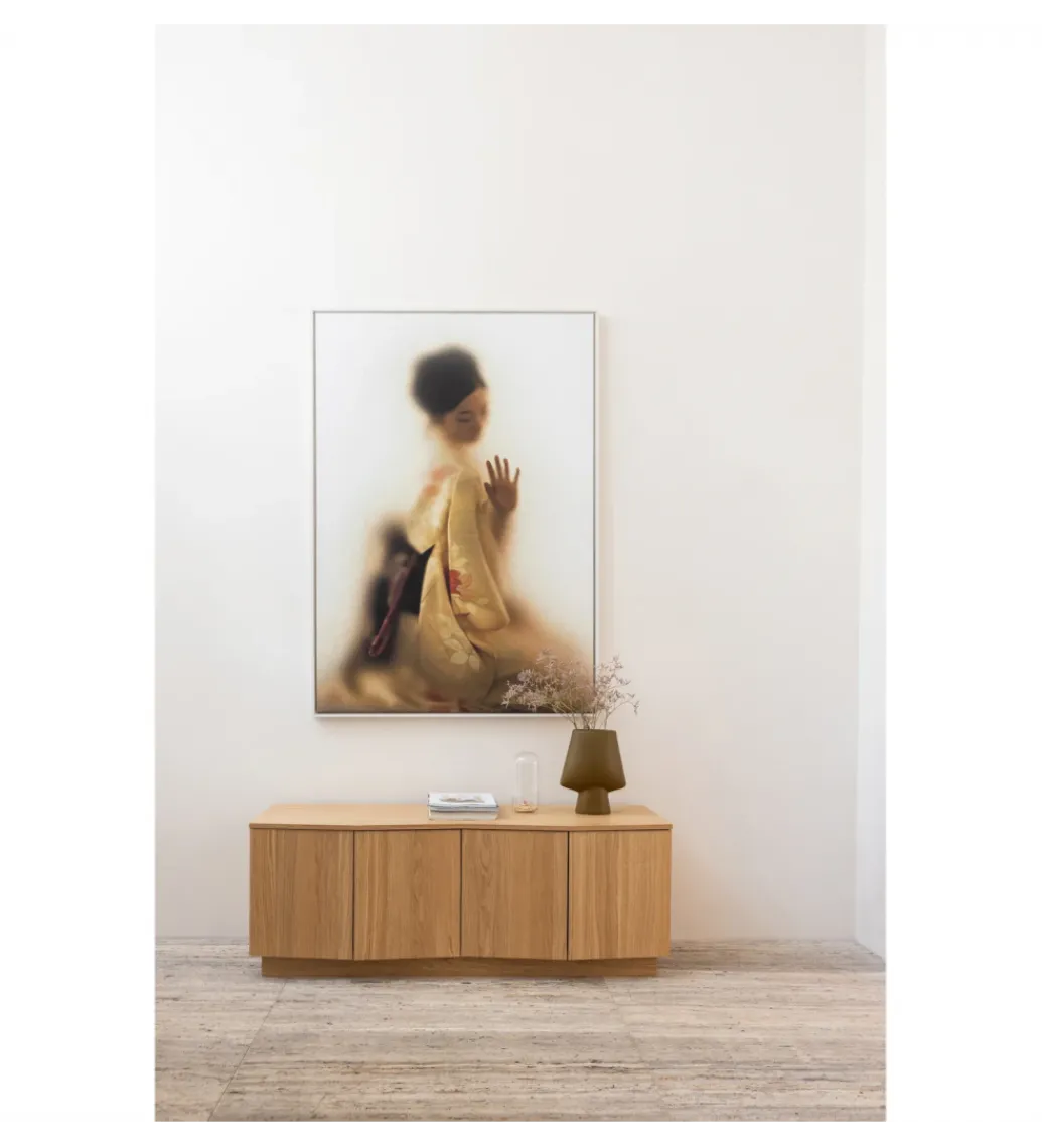 Stolik pod TV ZUMA 133 cm drewno dębu naturalna*WOOOD Clearance