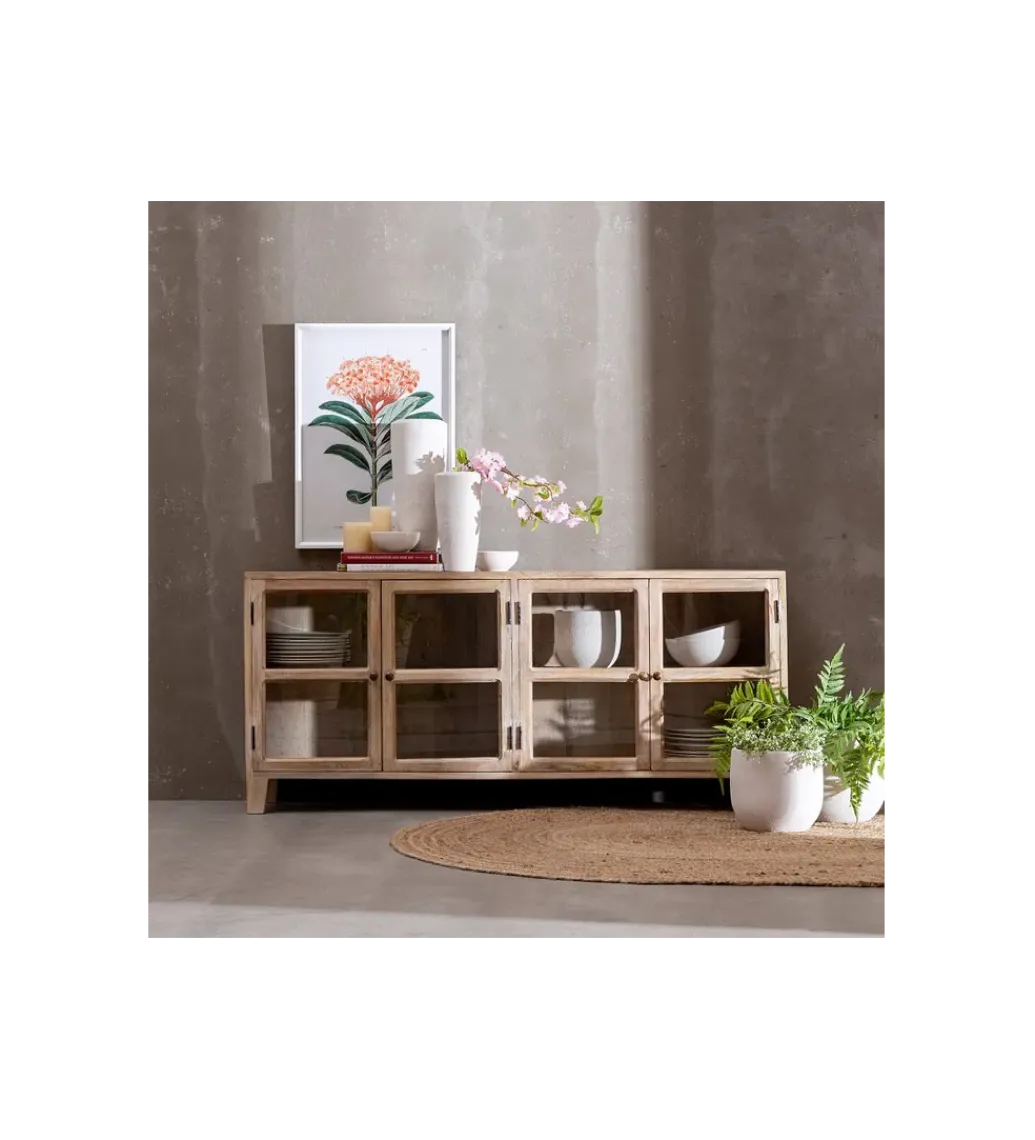 Stolik TV Witryna Iron Craft II160 cm drewno mango*Zona-Design Discount