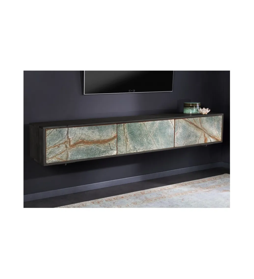 Stolik wiszący pod TV MONTANAS 160 cm drewno akacja*Invicta Interior Hot