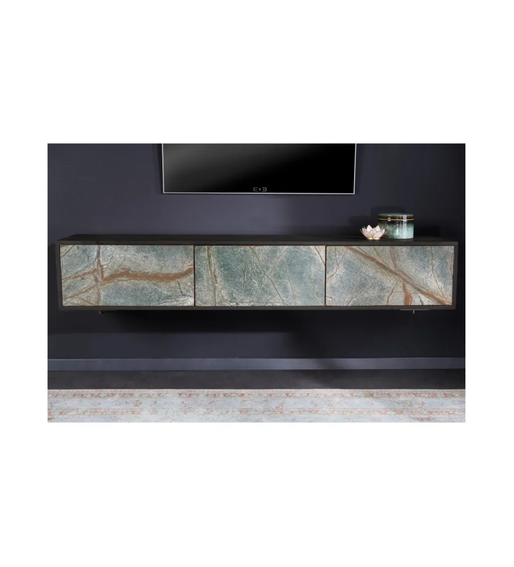 Stolik wiszący pod TV MONTANAS 160 cm drewno akacja*Invicta Interior Hot