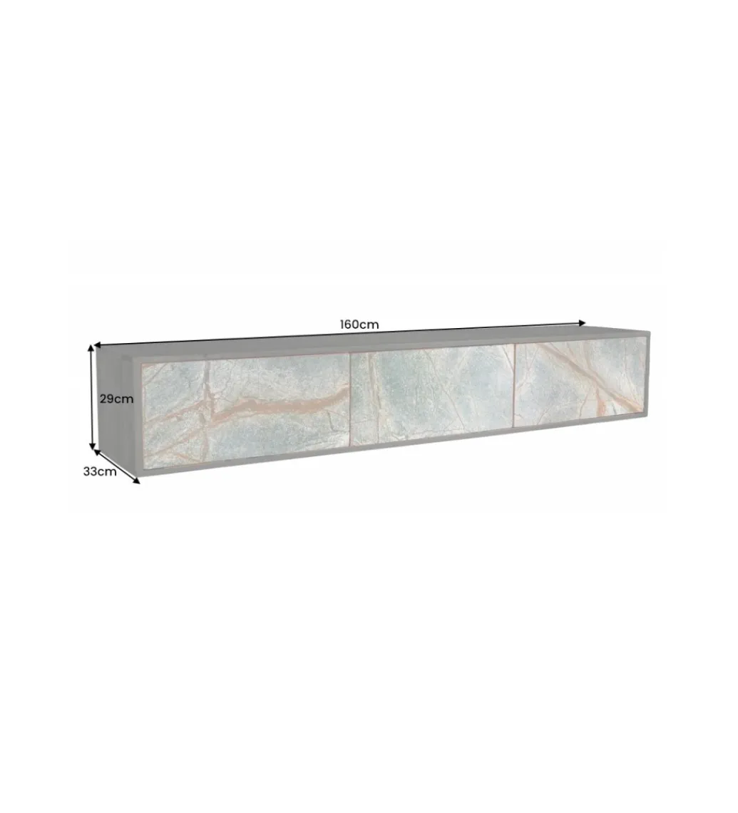 Stolik wiszący pod TV MONTANAS 160 cm drewno akacja*Invicta Interior Hot