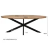 Stół owalny JESPER 210 cm drewno mango*LF-Design Clearance