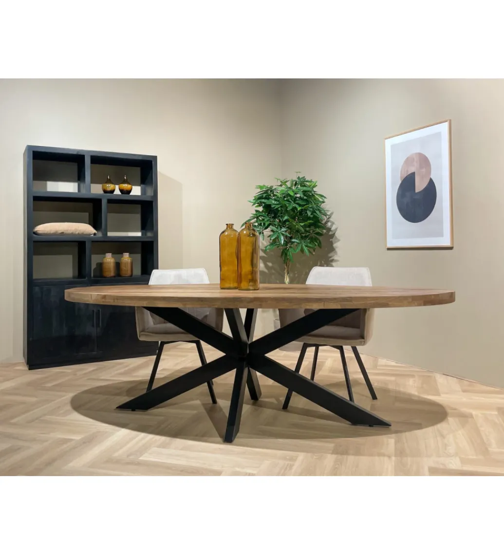 Stół owalny OVAL 240 cm drewno mango*LF-Design Discount