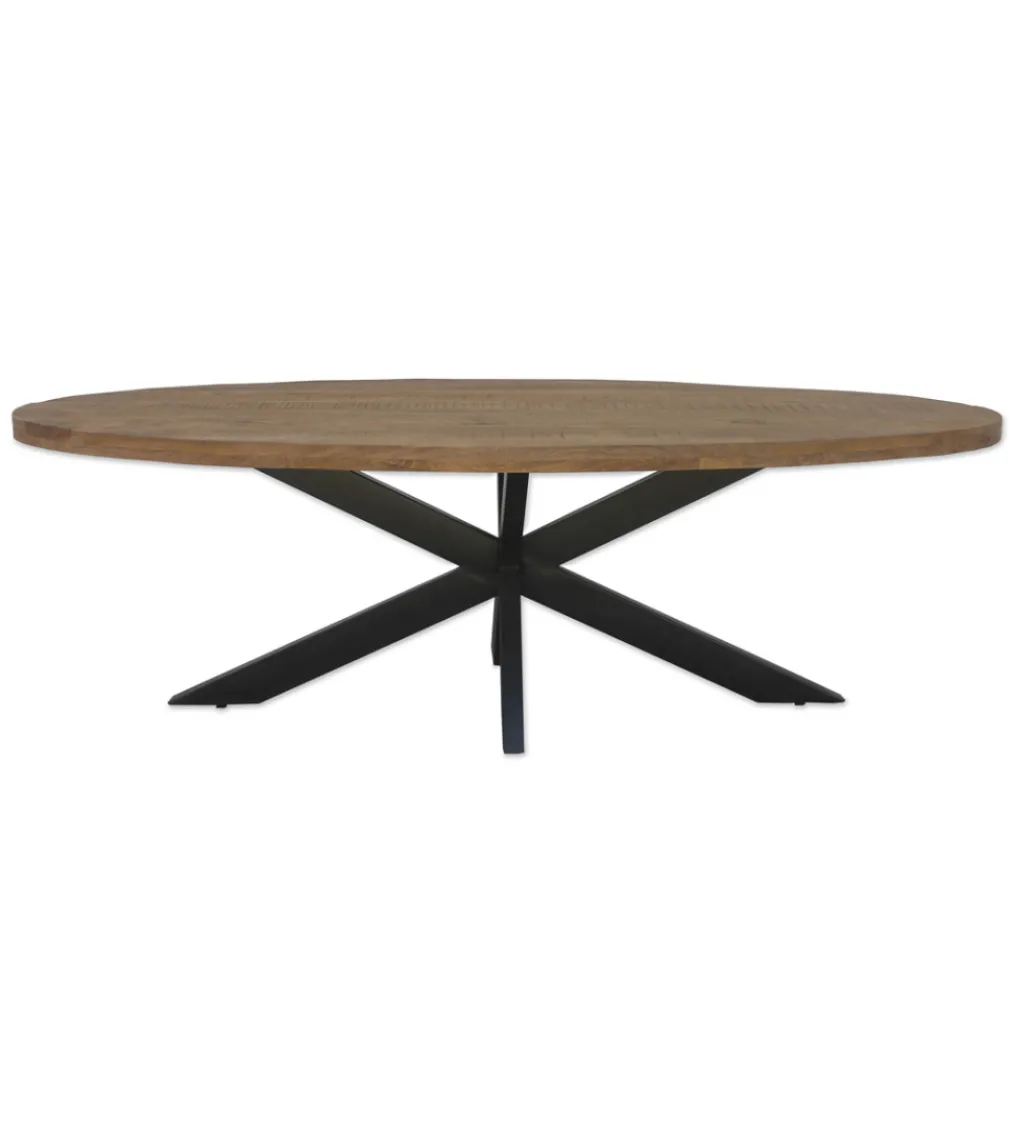 Stół owalny OVAL 240 cm drewno mango*LF-Design Discount