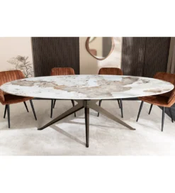Stół owalny PANDORA 220 cm ceramika w optyce kamienia*Invicta Interior Hot