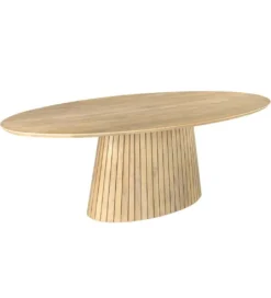 Stół owalny TOMES 220 cm drewno mango bielone*Invicta Interior