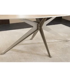 Stół owalny TRAVERTIN 220 cm ceramika w optyce trawertynu*Invicta Interior Outlet