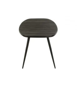 Stół owalny ZAMBIA 200 cm drewno teak czarny*J-Line New