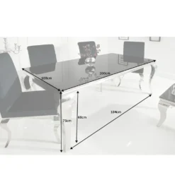 Stół OXANA Modern Barock 200 cm czarny*Invicta Interior