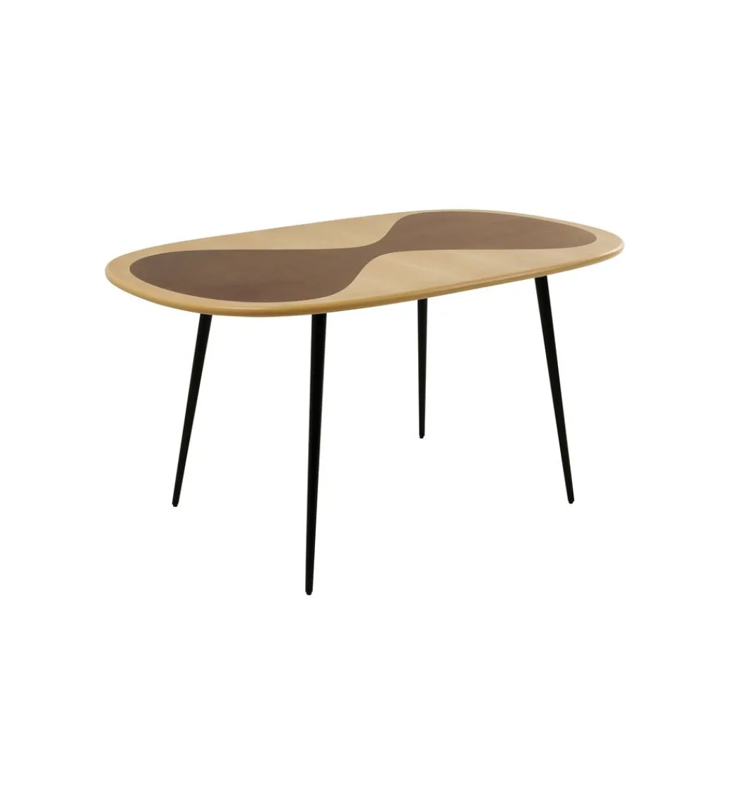 Stół PETAL 150 x 90 cm naturalny czarny*KARE Sale