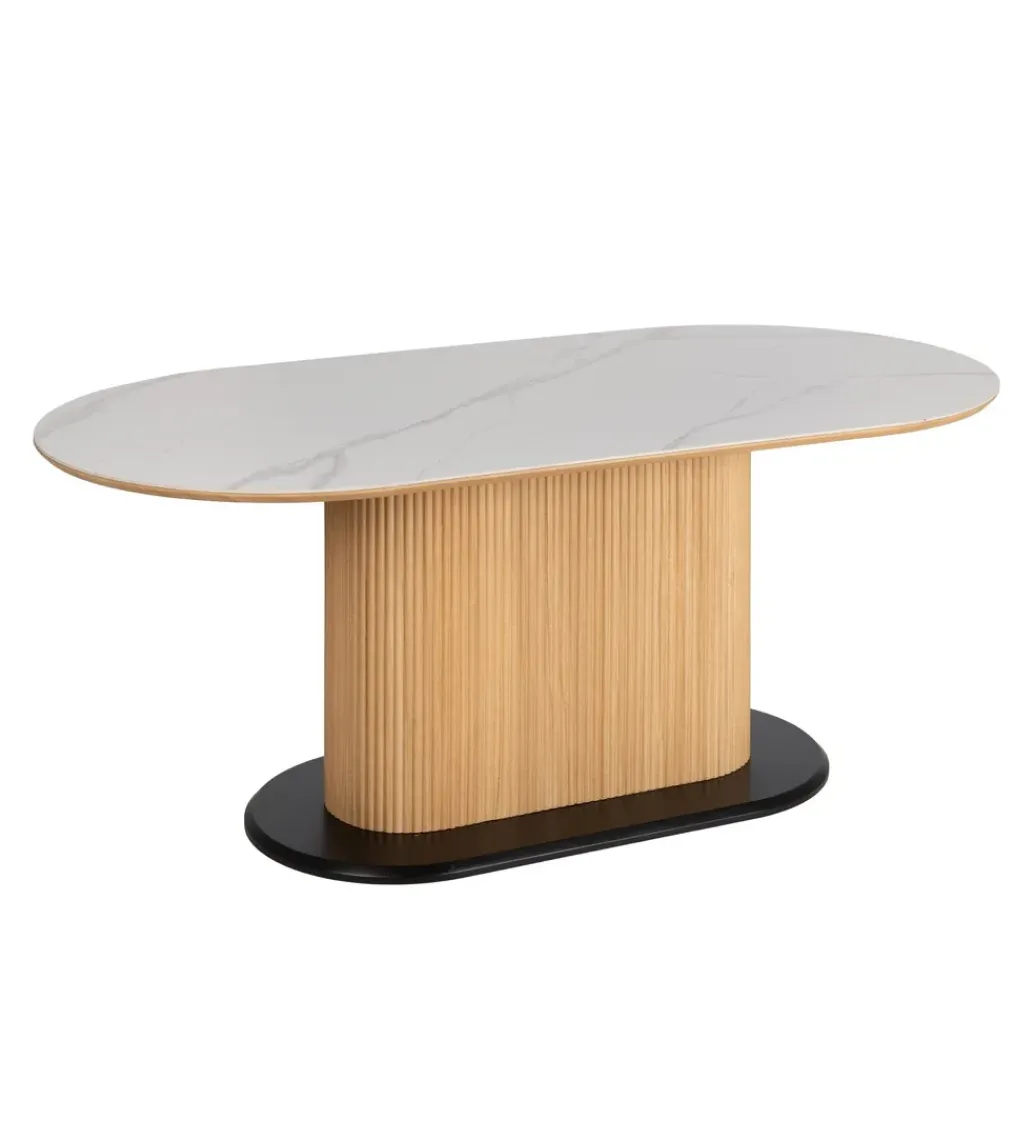 Stół QUFEK 180 cm naturalny blat ceramika*Zona-Design Online