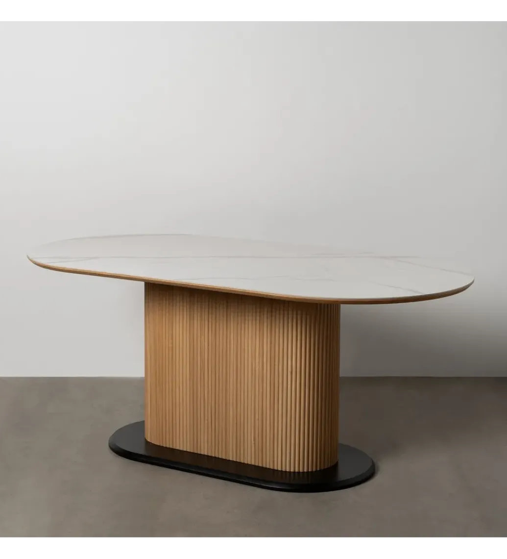 Stół QUFEK 180 cm naturalny blat ceramika*Zona-Design Online