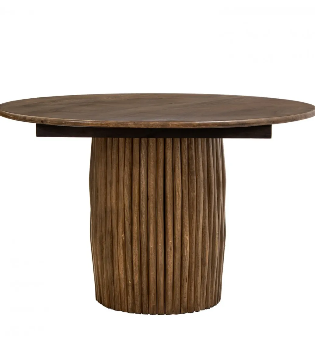 Stół RACTA 120 cm drewno mango brązowy*Exclusivas Best
