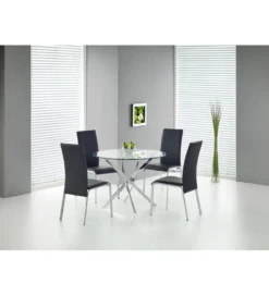 Stół RAYMOND 100 cm transparentny*Halmar Clearance