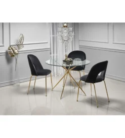 Stół RONDO 100 cm transparentny*Halmar Outlet