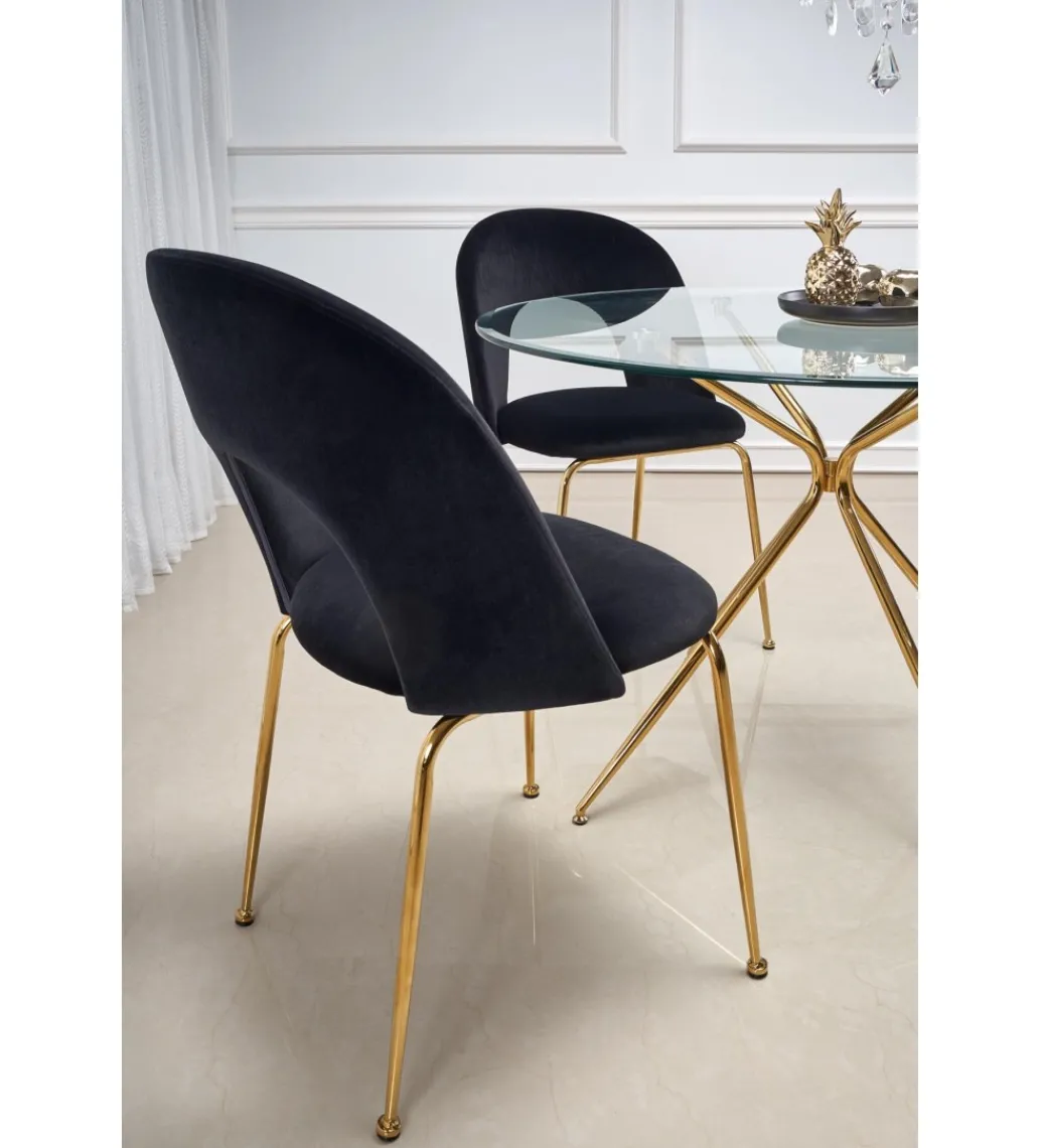 Stół RONDO 100 cm transparentny*Halmar Outlet