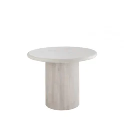 Stół ROUNDEGO 102 cm marmur biały*J-Line Outlet