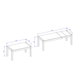 Stół Rozkładany AKTIV 160 cm - 240 cm w optyce dąb Taurus*Helvetia Outlet