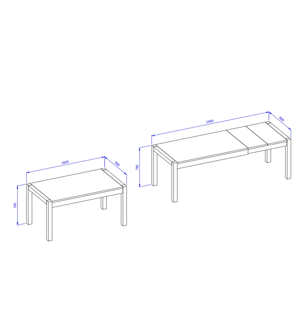 Stół Rozkładany AKTIV 160 cm - 240 cm w optyce dąb Taurus*Helvetia Outlet