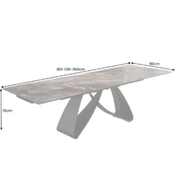 Stół rozkładany AMININ 180 cm - 260 cm ceramika w optyce marmuru*Invicta Interior Sale