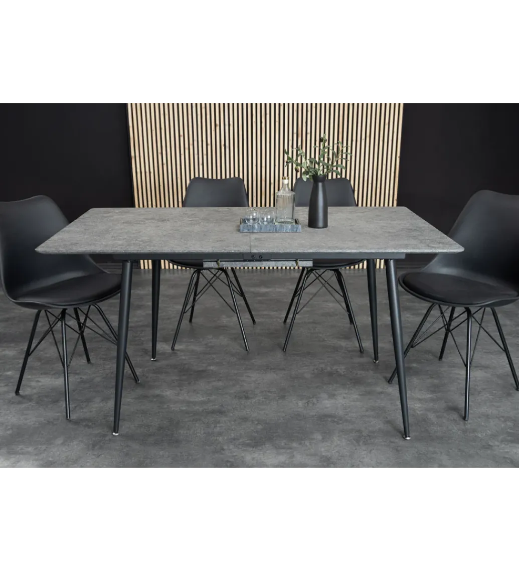 Stół rozkładany APARTMENT od 120 do 160 cm szary*Invicta Interior Outlet