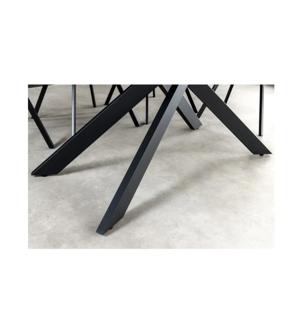 Stół rozkładany ARKANSAS 160 cm - 200 cm ceramika w optyce białego marmuru*Invicta Interior New