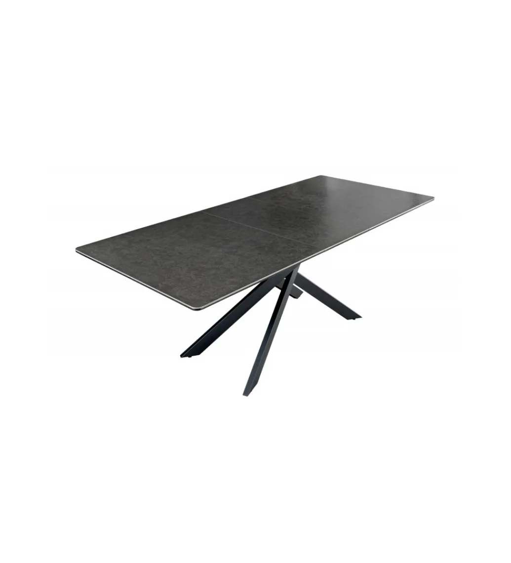Stół Rozkładany ARKANSAS 160 Cm - 200 Cm ceramika w optyce antracytowego marmuru*Invicta Interior Discount
