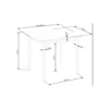 Stół rozkładany BARRET 90 cm - 190 cm biały*Halmar Outlet