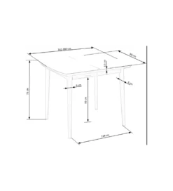 Stół rozkładany BARRET 90 cm - 190 cm biały*Halmar Outlet
