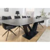 Stół rozkładany BLACKLIGHT 180 cm - 260 cm ceramika w optyce grafitowego marmuru*Invicta Interior Sale