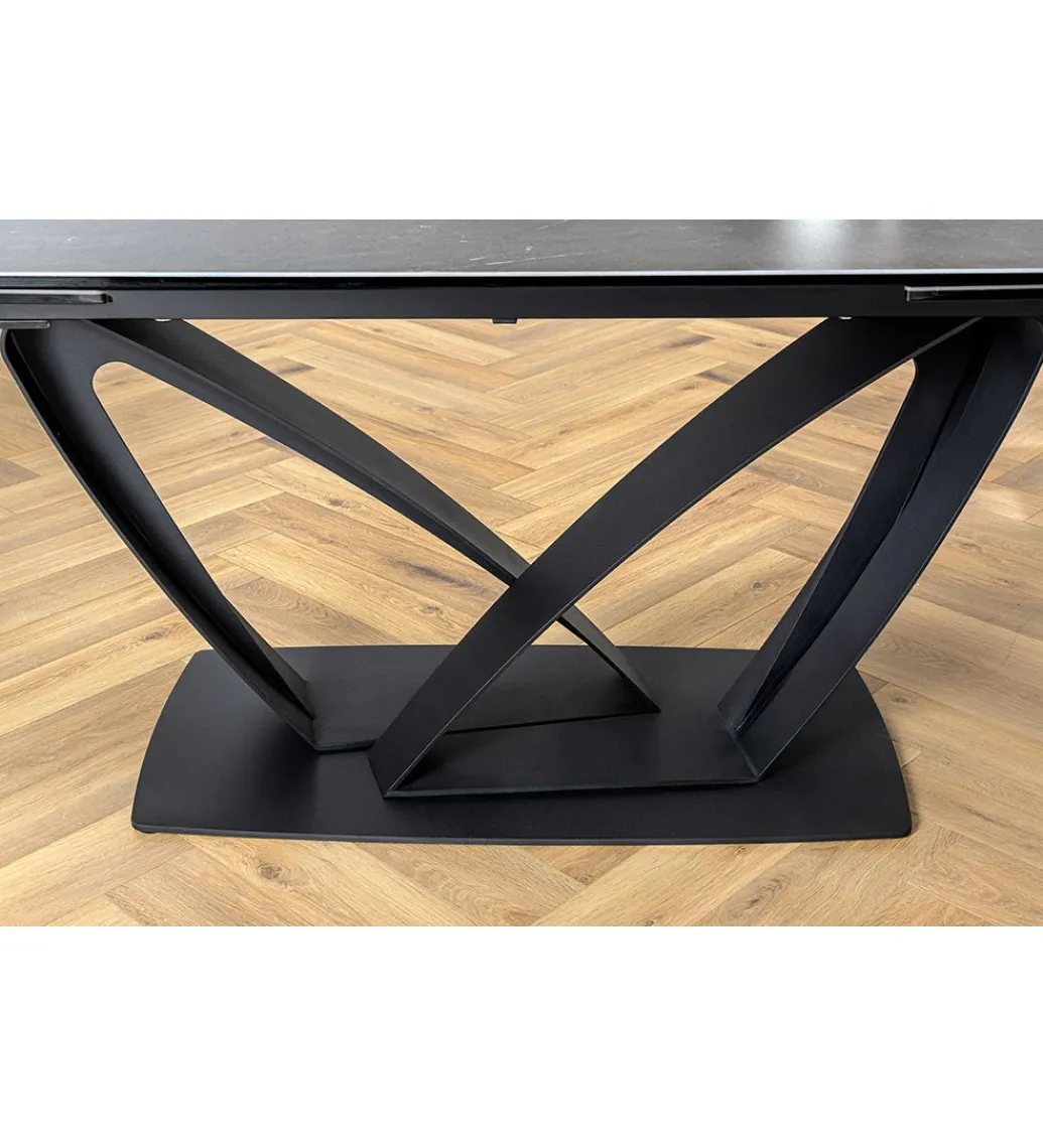 Stół rozkładany BLACKLIGHT 180 cm - 260 cm ceramika w optyce grafitowego marmuru*Invicta Interior Sale