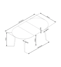 Stół rozkładany COLORADO 120 cm - 160 cm w kolorze dąb złoty*Halmar Clearance