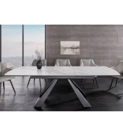 Stół rozkładany CONCORD 180 do 230 cm ceramika w optyce białego marmuru*Invicta Interior Best