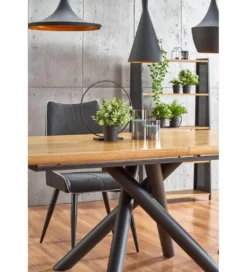Stół rozkładany DERRICK 160 cm - 200 cm w kolorze dąb naturalny*Halmar New