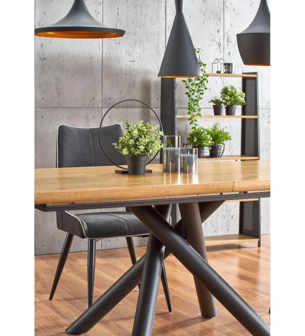 Stół rozkładany DERRICK 160 cm - 200 cm w kolorze dąb naturalny*Halmar New