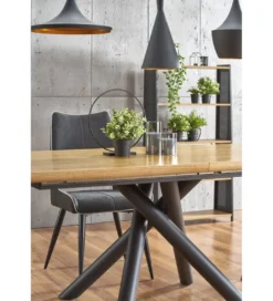 Stół rozkładany DERRICK 160 cm - 200 cm w kolorze dąb naturalny*Halmar New